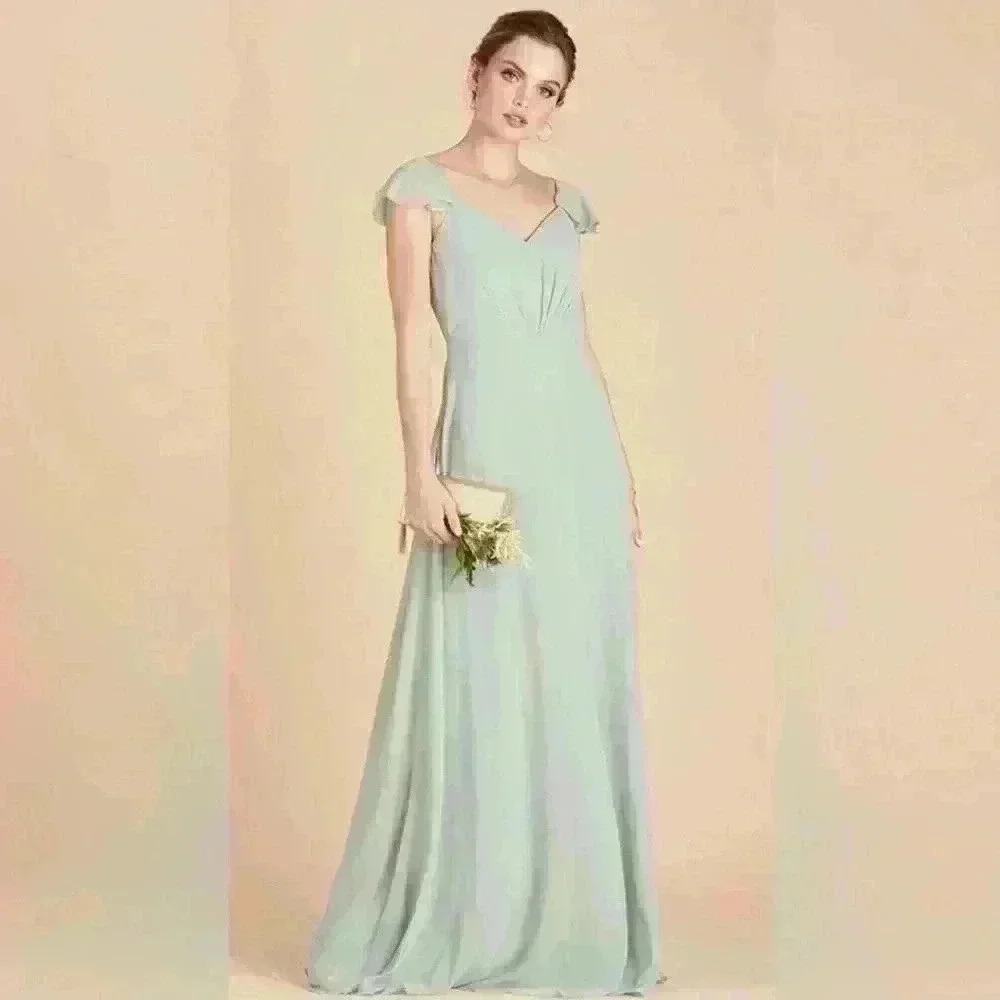 Birdy Grey Pale Mint Maxi Dress with Cap Sleeves